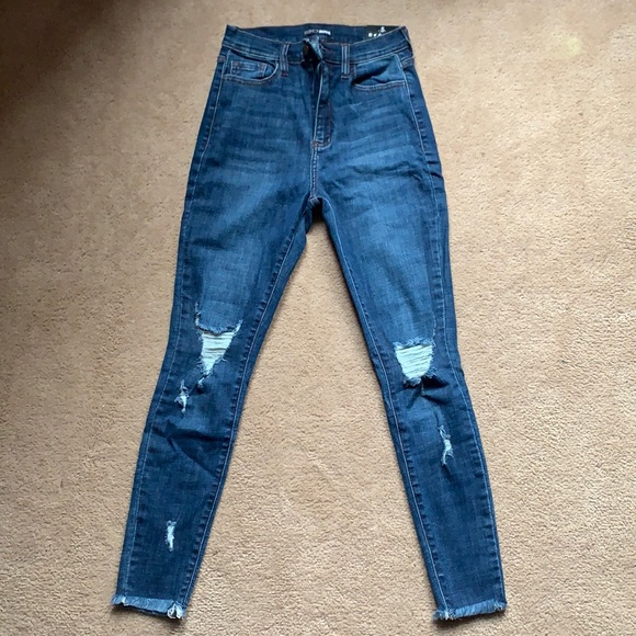 Fashion Nova Smiley High Rise Distress Jeans - Picture 2 of 6